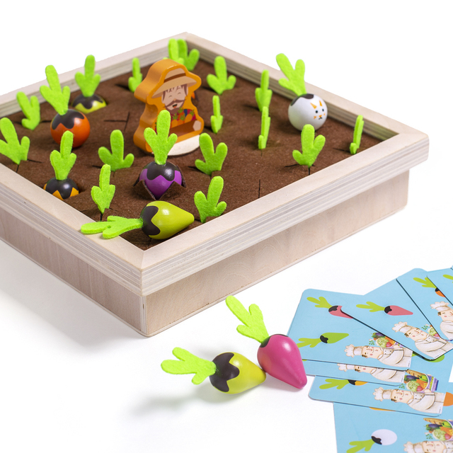 Drewniane marchewki - zabawki gry pamięciowej i sortowania dla dzieci - Wianko - 7