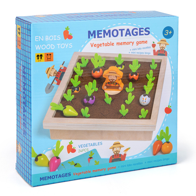 Drewniane marchewki - zabawki gry pamięciowej i sortowania dla dzieci - Wianko - 5