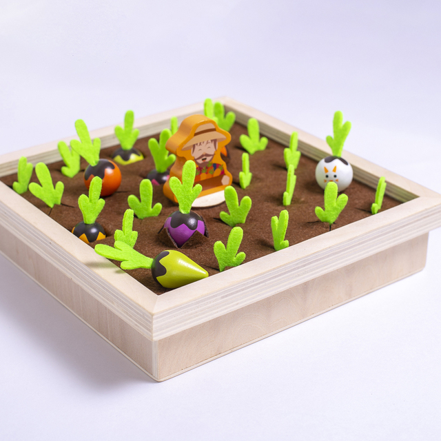 Drewniane marchewki - zabawki gry pamięciowej i sortowania dla dzieci - Wianko - 10