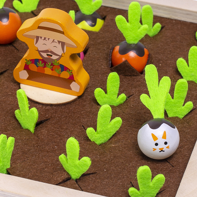 Drewniane marchewki - zabawki gry pamięciowej i sortowania dla dzieci - Wianko - 14