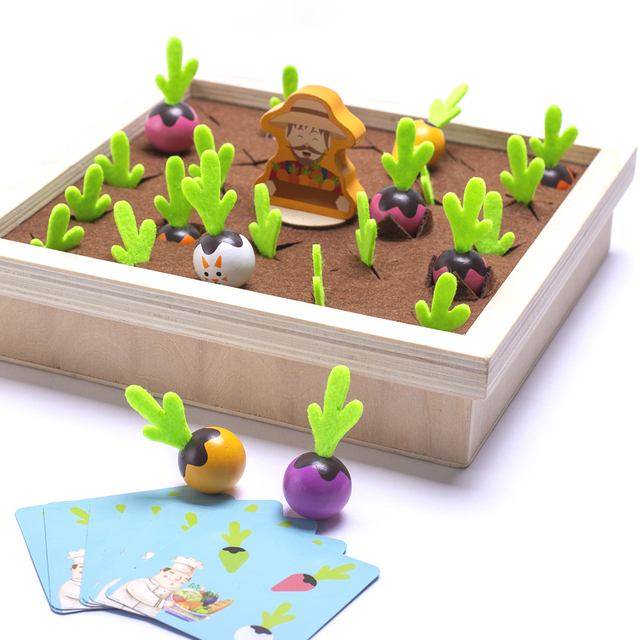 Drewniane marchewki - zabawki gry pamięciowej i sortowania dla dzieci - Wianko - 12