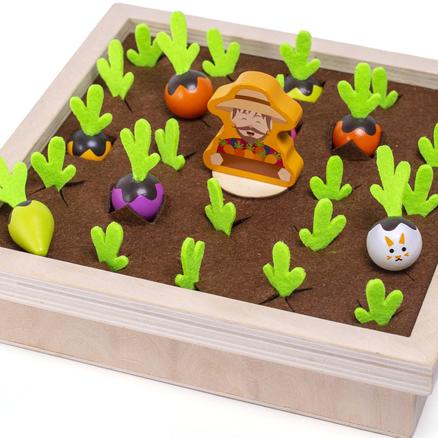 Drewniane marchewki - zabawki gry pamięciowej i sortowania dla dzieci - Wianko - 15