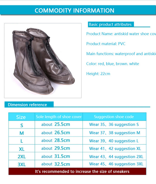 Wodoodporny ochraniacz na buty - osłona deszczowa, anti-slip, wielokrotnego użytku - outdoorowe kalosze - Wianko - 8