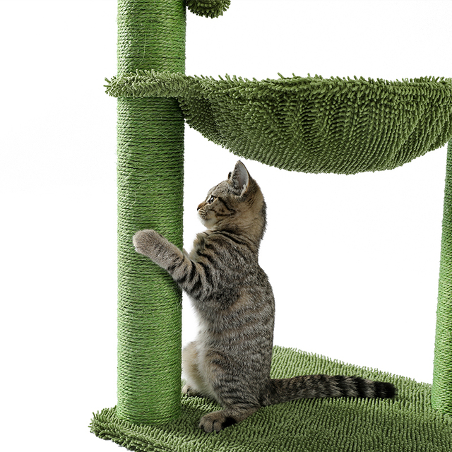 Kaktusowy drapak dla kota z sizalowym linkiem, idealny dla młodych i dorosłych kotów - Wianko - 38