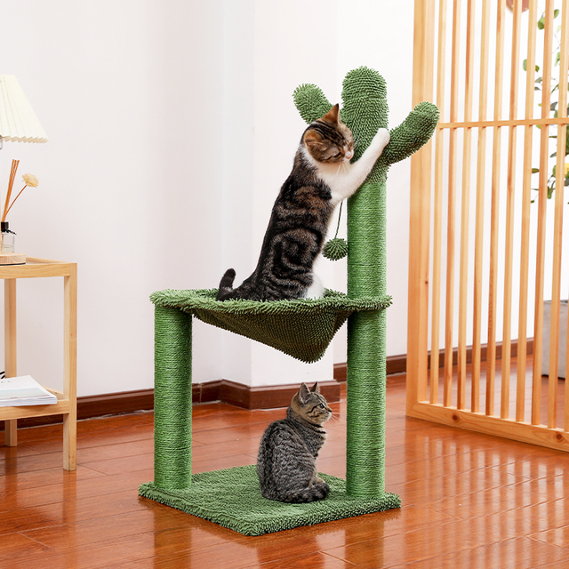 Kaktusowy drapak dla kota z sizalowym linkiem, idealny dla młodych i dorosłych kotów - Wianko - 33