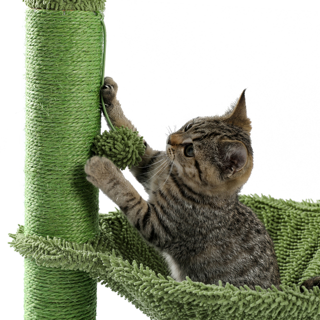 Kaktusowy drapak dla kota z sizalowym linkiem, idealny dla młodych i dorosłych kotów - Wianko - 39