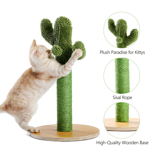 Kaktusowy drapak dla kota z sizalowym linkiem, idealny dla młodych i dorosłych kotów - Wianko - 19