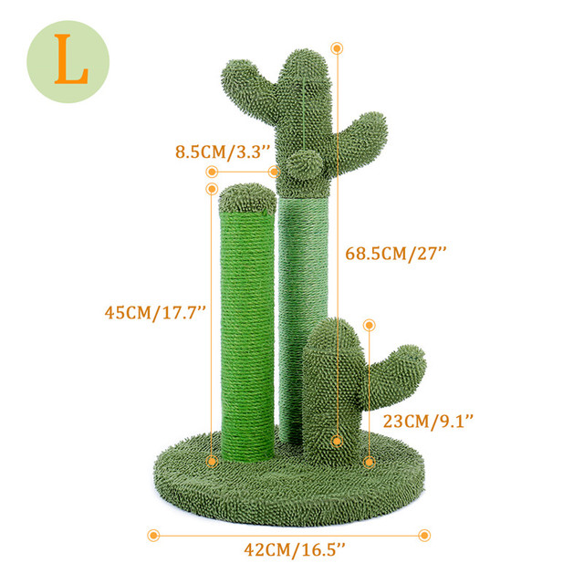 Kaktusowy drapak dla kota z sizalowym linkiem, idealny dla młodych i dorosłych kotów - Wianko - 3