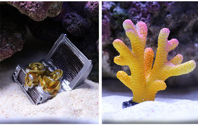 Sztuczny koral Rockery ShelterFake do akwarium z dekoracją słodkiej kaliny - Wianko - 10