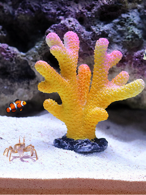 Sztuczny koral Rockery ShelterFake do akwarium z dekoracją słodkiej kaliny - Wianko - 3