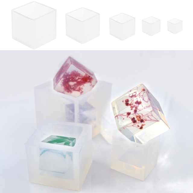 Forma silikonowa DIY do tworzenia wisiorków Cube z żywicy epoksydowej - narzędzia do tworzenia biżuterii Craft - Wianko - 2