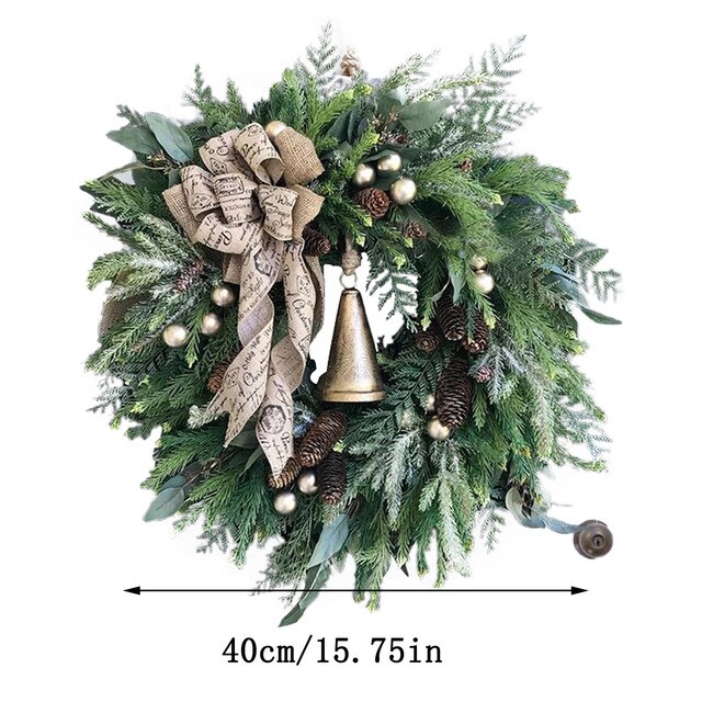 40 cm wieniec świąteczny Navidad - idealny do ozdabiania drzwi - Wianko - 9