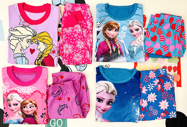 Nowe jesienno-zimowe zestawy piżam dla dziewczynek Minnie Mouse, bawełniane, 1-7 lat - Wianko - 5