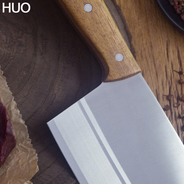 Nóż szefa kuchni ze stali nierdzewnej o ostrym i Anti-stick szczotkowanym ostrzu – tasak do ryb i warzyw, chiński nóż kuchenny - Wianko - 7