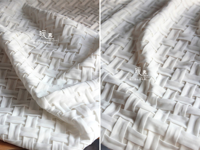 Tkaniny tkane szyfonu z plisami w trójwymiarowych fałdach - idealne do DIY odzieży (80x62cm) - Wianko - 6