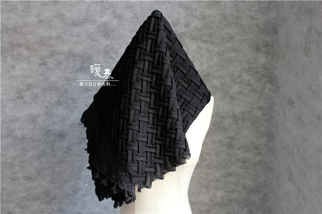 Tkaniny tkane szyfonu z plisami w trójwymiarowych fałdach - idealne do DIY odzieży (80x62cm) - Wianko - 3
