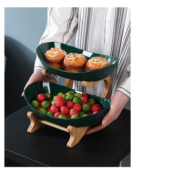 Półmisek na plastikowe owoce - kreatywny i nowoczesny talerz na przekąski, suszone owoce i cukierki - naczynie wielowarstwowe do salonu oraz domu - Wianko - 10