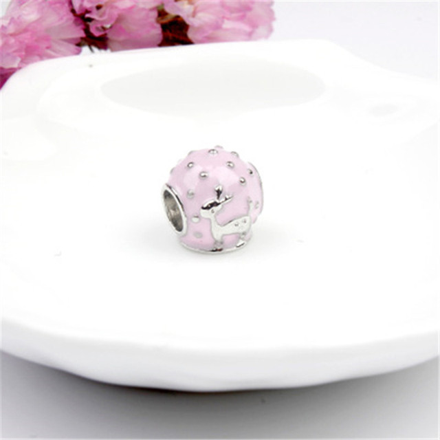 Nowe koraliki w kształcie różowych lodów serca z charms dostosowane do bransoletki Pandora - prezent dla pań - Wianko - 12