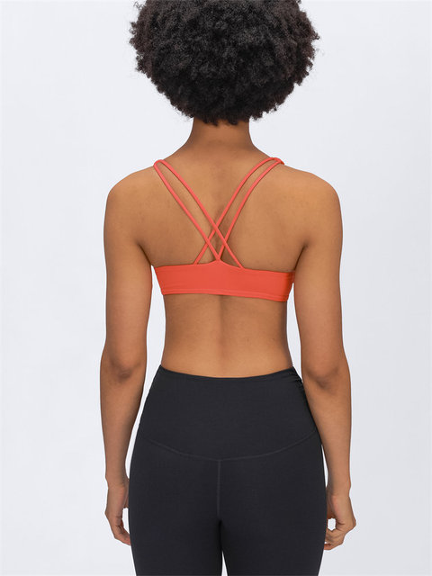 Biustonosz sportowy Nepoagym DESIRE Women Criss Cross Back – średni wpływ, wysoki dekolt, biustonosz do biegania i jogi (odpinane miseczki) - Wianko - 9