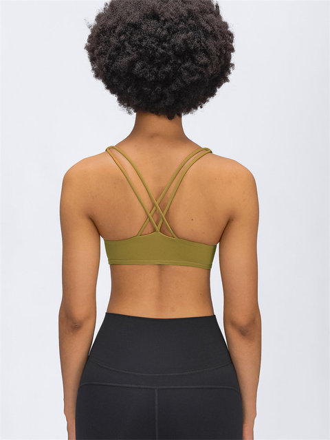 Biustonosz sportowy Nepoagym DESIRE Women Criss Cross Back – średni wpływ, wysoki dekolt, biustonosz do biegania i jogi (odpinane miseczki) - Wianko - 3