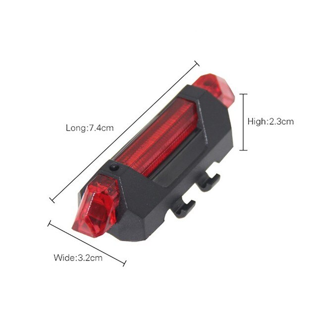 Lampa rowerowa LED USB górska, wodoodporna, z akumulatorem - ostrzeżenie i oświetlenie tylnie do jazdy na rowerze i skuterze - Wianko - 5