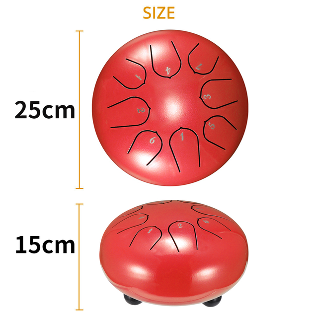 Nowoczesny bęben językowy 6-calowy z nierdzewnej stali, 8 nastrojami - torba w zestawie - Wianko - 20