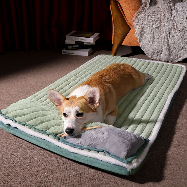 Domki, kojce i łóżka - Zimowa wyściełana poduszka HOOPET dla małych i dużych psów oraz kotów - Super miękka i wytrzymała zdejmowana mata - Wianko - 12