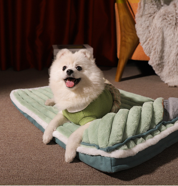 Domki, kojce i łóżka - Zimowa wyściełana poduszka HOOPET dla małych i dużych psów oraz kotów - Super miękka i wytrzymała zdejmowana mata - Wianko - 14