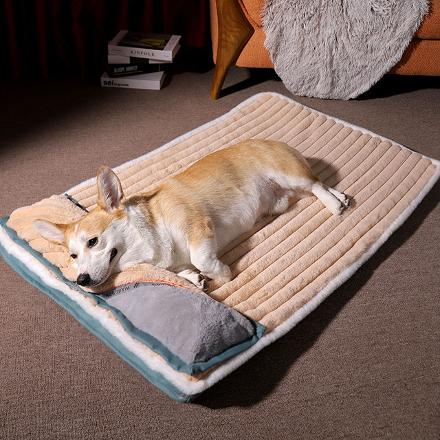 Domki, kojce i łóżka - Zimowa wyściełana poduszka HOOPET dla małych i dużych psów oraz kotów - Super miękka i wytrzymała zdejmowana mata - Wianko - 13