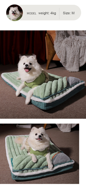 Domki, kojce i łóżka - Zimowa wyściełana poduszka HOOPET dla małych i dużych psów oraz kotów - Super miękka i wytrzymała zdejmowana mata - Wianko - 5