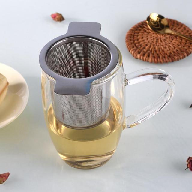 Metalowy zaparzacz do herbaty wielokrotnego użytku, sitko czajniczka, filtr 304 ze stali nierdzewnej do przypraw i herbaty liściastej – akcesoria do herbaty - Wianko - 2