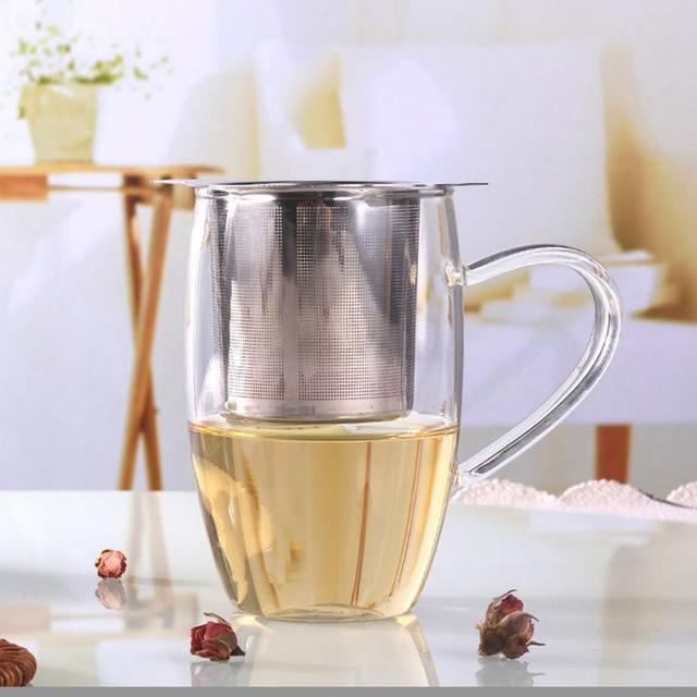 Metalowy zaparzacz do herbaty wielokrotnego użytku, sitko czajniczka, filtr 304 ze stali nierdzewnej do przypraw i herbaty liściastej – akcesoria do herbaty - Wianko - 3