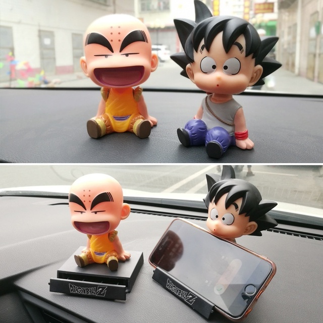 Figurka akcji Dragon Ball Z - Goku Kuririn z ruchomą głową - telefon, samochód, prezenty - Wianko - 6