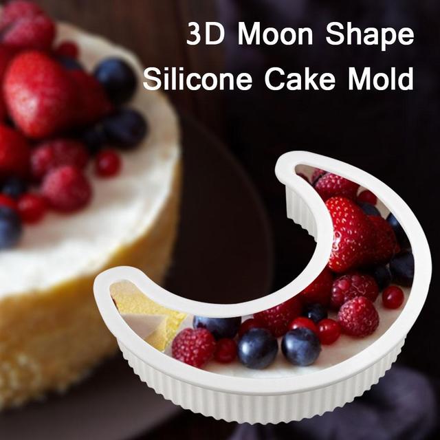 Forma silikonowa 3D w kształcie księżyca do wielokrotnego pieczenia ciasta Handmade świetna do kuchni oraz na Ramadan - Wianko - 3