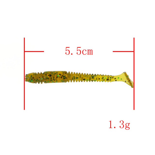Worek miękkich przynęt 5.5cm 1.3g - sztuczne gruboziarniste robaki z solą i zapachem ryby - Wianko - 7
