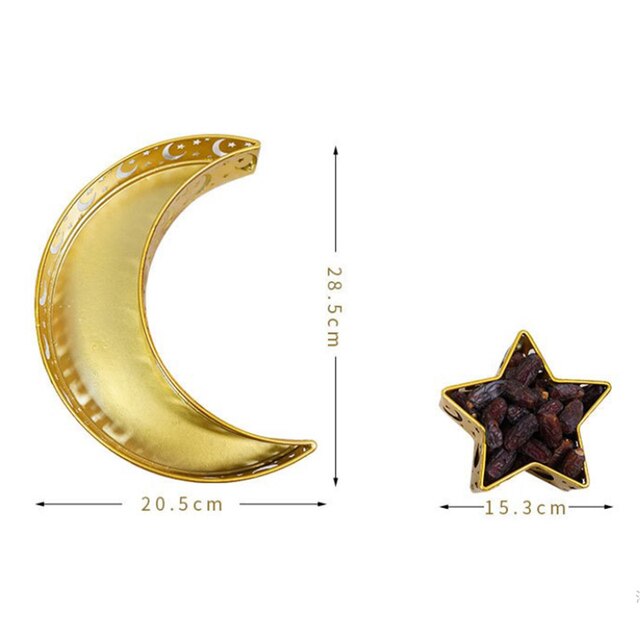 Taca do serwowania na imprezę w kształcie Księżyca i Gwiazdy Eid Mubarak - Wianko - 13