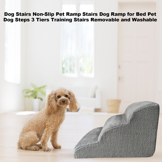 Schody Pet Ramp Dog zmywalne, 3 warstwowe, antypoślizgowe kroki dla małych psów i kotów - Wianko - 4