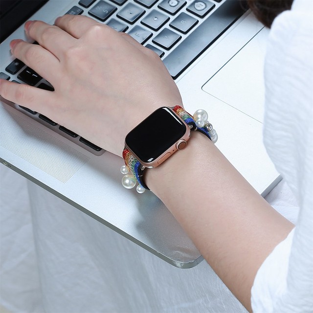 Elastyczny pasek Wearlizer do Apple Watch SE i Apple Watch 6-1, nadgarstek, mężczyzna, kobieta - Wianko - 38