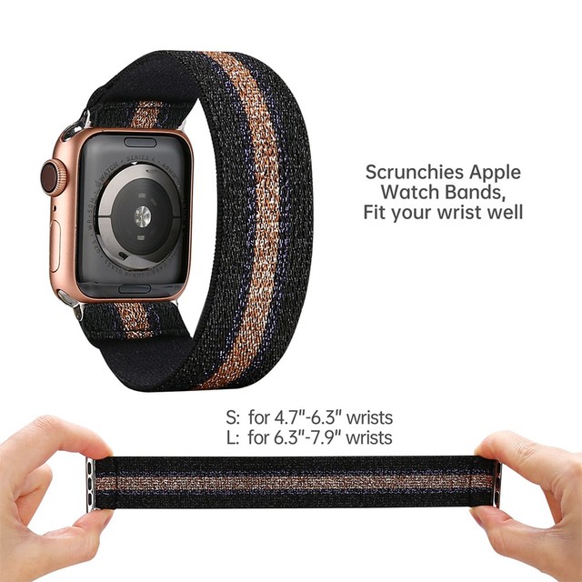 Elastyczny pasek Wearlizer do Apple Watch SE i Apple Watch 6-1, nadgarstek, mężczyzna, kobieta - Wianko - 29
