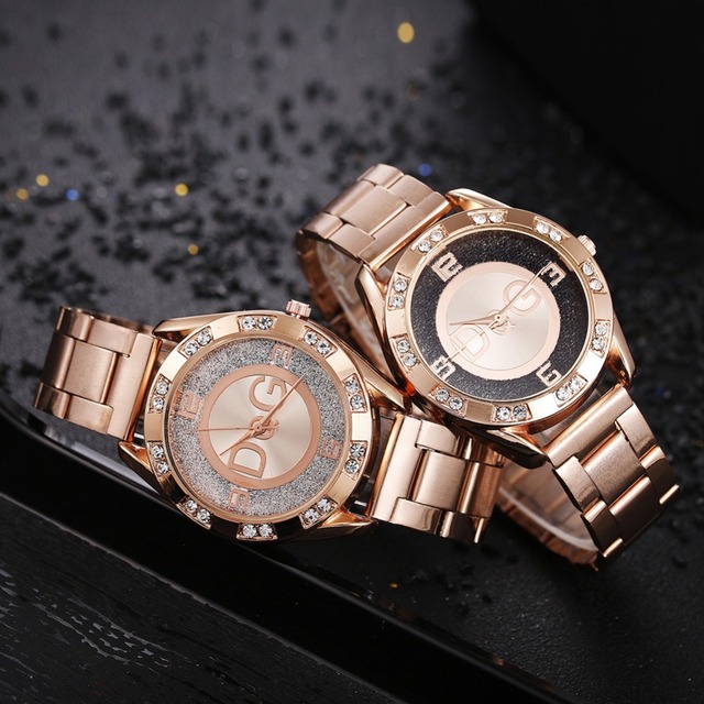 Luksusowe zegarki damskie marki Rhinestone ze stali nierdzewnej z mechanizmem kwarcowym Montre - Wianko - 7