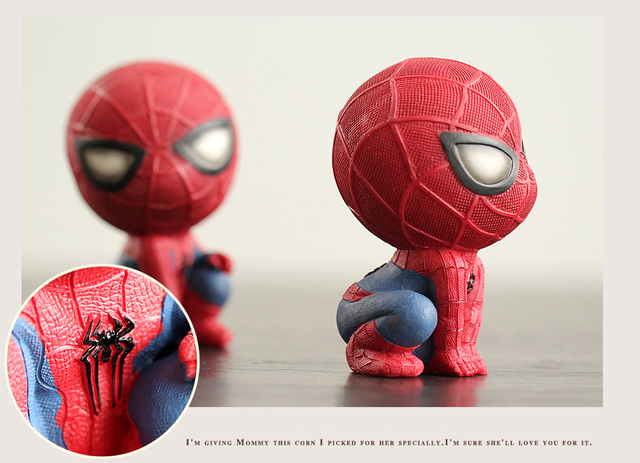 Figurka Spider-Man żywiczna dekoracja biurka Vintage - dla dzieci, biżuteria urodzinowa - Wianko - 3