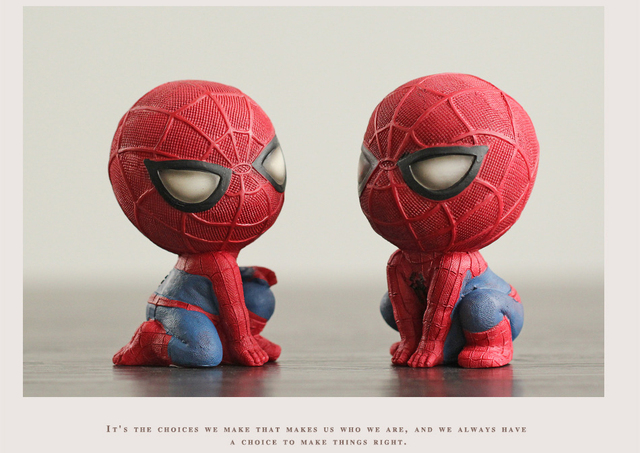 Figurka Spider-Man żywiczna dekoracja biurka Vintage - dla dzieci, biżuteria urodzinowa - Wianko - 5