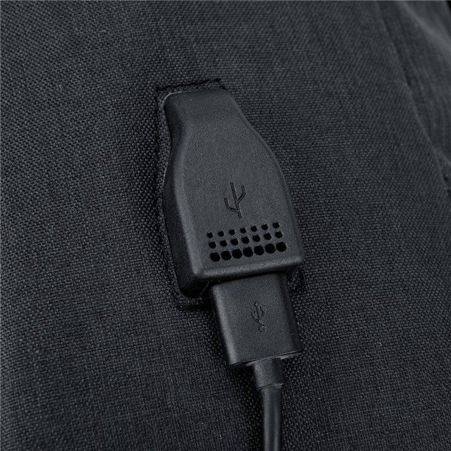 Plecak na laptopa 15,6 cala z portem ładowania USB - podróżny plecak sportowy Mochila Business Pack - Wianko - 17