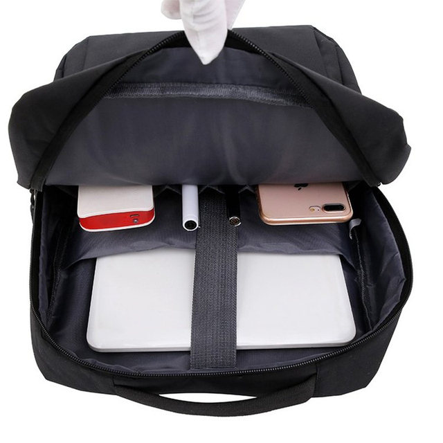 Plecak na laptopa 15,6 cala z portem ładowania USB - podróżny plecak sportowy Mochila Business Pack - Wianko - 12