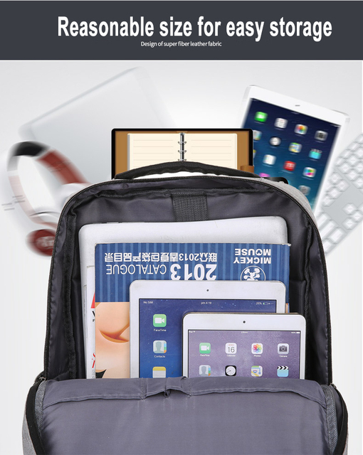 Plecak na laptopa 15,6 cala z portem ładowania USB - podróżny plecak sportowy Mochila Business Pack - Wianko - 7
