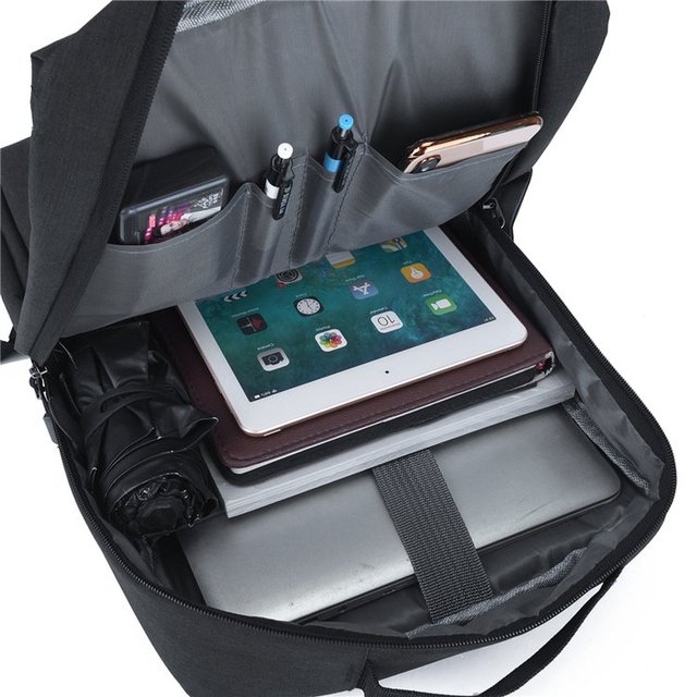 Plecak na laptopa 15,6 cala z portem ładowania USB - podróżny plecak sportowy Mochila Business Pack - Wianko - 14
