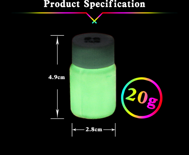 Akrylowa farba fluorescencyjna - zielony pigment fosforowy, 40g - Wianko - 12