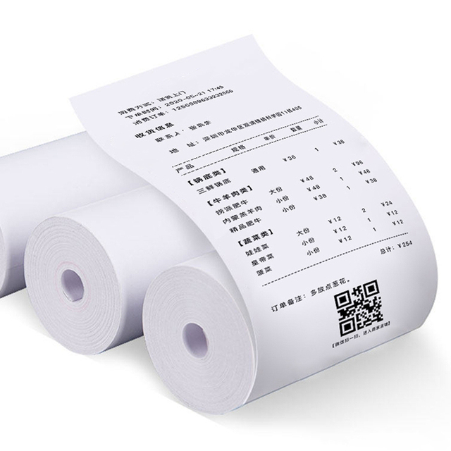 Papier termiczny 57x30, 20 rolek do papierowych etykiet, do mobilnej drukarki POS Mini Bluetooth kasy fiskalnej - Wianko - 1