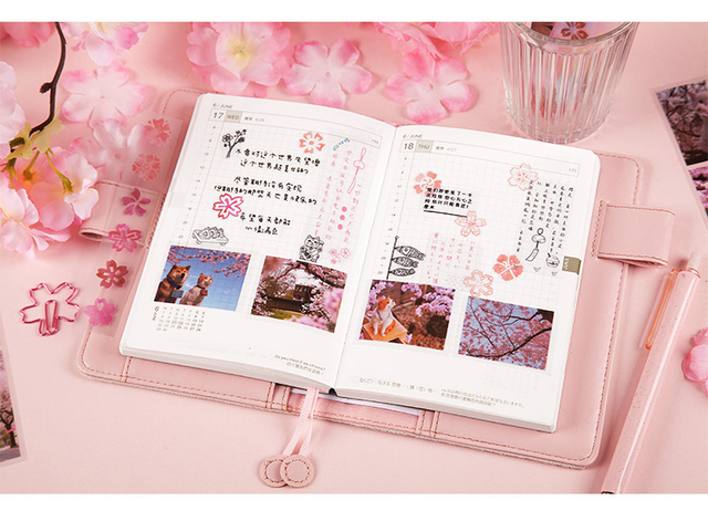 10 arkuszy naklejek Vintage Cherry Blossom do albumów scrapbookingowych - Wianko - 10
