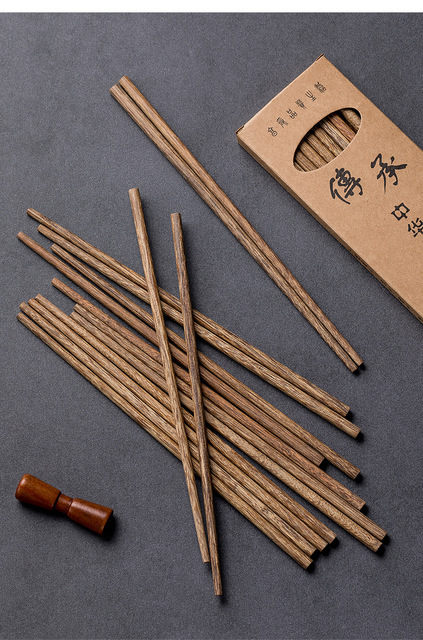 Pałeczki do jedzenia japońskie, naturalne drewniane, bambusowe, bez lakieru i wosku, zestaw 10 par - Wianko - 26
